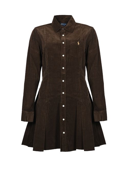 Abito in velluto a coste Brown POLO RALPH LAUREN | 211972069002